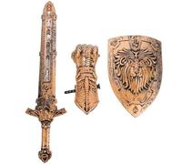 CHICAMPERA 1 ensemble Jouets et Bouclier pour Garçon Fille Accessoires de Cosplay pour Fête et Performance Scénique Modèle Bronze Antique pour Halloween et Déguisements