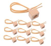 CHICAMPERA 10 Pièces Lot de Bouchons de Hêtre pour Diffuseurs de Parfum Automobile Bouchons Carrés pour Bouteilles de Parfum Accessoires pour Huiles Essentielles Design Élégant et des