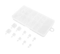 CHICAMPERA 100 pièces Capsules Ongles Transparentes pour Formes Complètes pour Extension Dongles Dorteils Auto Adhésives et Réutilisables pour Manucure DIY et Décoration