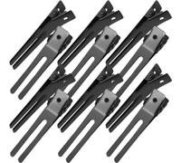 CHICAMPERA 100 Pinces Crocodiles Métal Noires pour Loisirs Créatifs et Projets Couture, Accessoires Coiffure Fille Bords Lisses, Faciles pour Sectionner les Cheveux