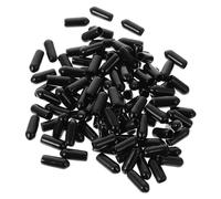 CHICAMPERA 100pcs Manchons en Caoutchouc Noirs pour Serrage-tête, Accessoires de Remplacement pour Protéger et Réparer, pour Fabrication de Bandeaux Cheveux