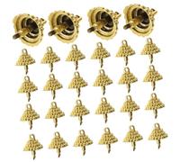 CHICAMPERA 100pièces Caps De Décoration De Boules De Noël Plastique Hangers Ronds De Remplacement Pour Ornements Et Décorations Artisanales De Sapin De Noël