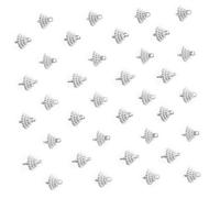 CHICAMPERA 100pièces Caps De Remplacement pour Boules De Noël Accessoires Plastique pour Décorations Artisanales Et Arbre De Noël Ornements Ronds avec Attaches