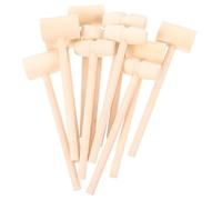 CHICAMPERA 12 pièces Lot de Mini Marteaux Bois pour Garçon Fille et Pratique pour Jeux Éducatifs et Décoration de Gâteaux Styles Oval et Rond Facile à Nettoyer
