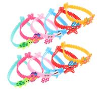 CHICAMPERA 12pièces Bracelets Pvc Animaux Marins Ajustables Bracelets De Fête Léger Et Confortable Pour Cadeau Thème Océan Requin Hippocampe Tortue Étoile De Mer Animaux Aquatiques Crabe