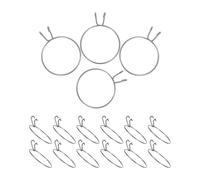 CHICAMPERA 16PCS Water Bottle Hook Stainless Steel Nonslip Clip for Bird Cage and Pet Cage Silver Resists Corrosion Fits 2.36-2.56 in Bottle Necks