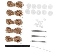 CHICAMPERA 1ensemble Kit De Réparation De Rideaux Plissés pour Camping-Car Complet avec Mécanisme à Ressort Roues à Corde Et Embouts pour Accessoires De Caravane Et Bateau