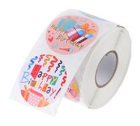 CHICAMPERA 1rouleau Autocollants Joyeux Anniversaire De Stickers Décoratifs Pour Fête Enveloppes Cartes Et Pour Anniversaires