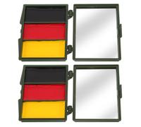 CHICAMPERA 2 Boîtes Peinture pour Visage de Supporter Football Allemagne, Couverture Vive et Application Lisse, Maquillage Visage en Graisse pour Événements Sportifs et Matchs à Domicile