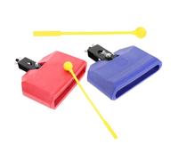 CHICAMPERA 2 Ensembles de Blocs Jam en Plastique et Métal pour Batterie, Accessoires Fiables et Colorés, Baguettes Miniatures pour Garçon et Filles et Débutants