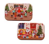 CHICAMPERA 2 Ensembles Puzzle de Noël Bois Jouets Éducatifs DIY pour Garçon Fille Jeux de Jigsaw Bois Premium avec Designs Colorés et Thèmes Festifs pour Développement Cognitif et Motricité