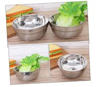 CHICAMPERA 2 pièces Bol Inox Double Couche Brûlure Capacité pour Cuisine Maison Restaurant Polyvalente