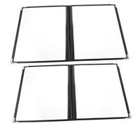CHICAMPERA 2 Pièces Classeur de Menu PVC Transparent Classeur à Anneaux pour Recettes Protège Menu Pratique Pages Faces pour Restaurants et Cuisine