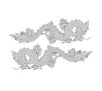 CHICAMPERA 2 pièces Emblèmes Dragon Chinois Zinc Alloy Autocollants Voiture Résistants et Décoratifs pour Capot et Carrosserie Adaptés Voitures et