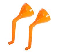 CHICAMPERA 2 pièces Entonnoir à Carburant Large Bouche pour Automobile et Pratique et Durable pour Essence et Huile Couleur Orange