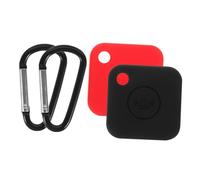 CHICAMPERA 2 pièces Étui de Protection Silicone pour Tracker Tile Mate Pro Housse sans Fil Résistante Aux Chocs avec Clip de Fixation Rouge Noir