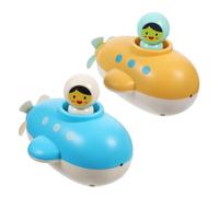 CHICAMPERA 2 pièces Jouets de Bain pour Tout Petits Ans Lot de sous Marins à Remonter Jouets Flottants Colorés pour Motricité et Coordination Lors Bain