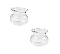 CHICAMPERA 2 Pièces Mini Aquarium Vide pour Maison de Poupée Modèle de Poisson Décoratif pour Scènes Miniatures