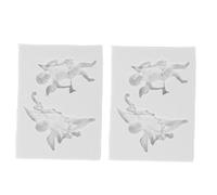 CHICAMPERA 2 Pièces Moule en Silicone Blanc d'ange pour Artisanat et Cire Parfumée, Résistant la Chaleur, Réutilisable et Facile à Démouler, Fabrication de Savonnette Aromathérapeutique