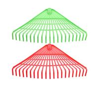 CHICAMPERA 2 Pièces Râteau de Jardin Jardinage 21 Dents en PP, Outil Robuste pour Feuilles et Désherbage, pour Arbres Fruitiers et Fleurs en Jardin
