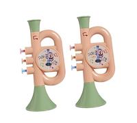 CHICAMPERA 2 pièces Trompette Garçon Fille Abs et Portable Instrument Musical et Lanceur Eau pour Fille et Garçon Jeu Été Plage et Piscine