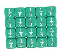 CHICAMPERA 20 Pièces Dés de Fraction Multi Facettes pour Garçon Fille avec Coins Arrondis Outils Éducatifs pour Enseignement des Mathématiques Activités Classe et Apprentissage à