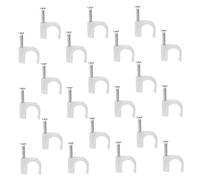 CHICAMPERA 200 Pièces Clips de Câbles Muraux Blancs pour Cordon Clips de Fixation pour Câbles pour pour Différents Types de Fils