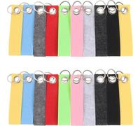 CHICAMPERA 20pcs Porte-clés en Feutre Personnalisables pour Bricolage Diy, Accessoires Décoratifs en Feutrine, pour Anniversaire et Présents