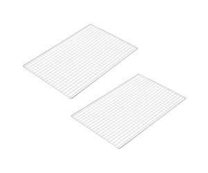 CHICAMPERA 2pcs Grillage BBQ en Acier Inoxydable Argenté, Outil de Filtration D'huile et Tapis de Barbecue pour Grill Charbon, Garde la Grille Propre et Prévient Fumées