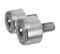 CHICAMPERA 2pcs Support à Roulement à Billes en Acier Tige Filetée 12 Mm, Roulettes Robustes et Légères pour Transfert Industriel et Meubles Lourds