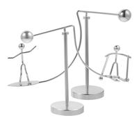 CHICAMPERA 2pièces Ornement Métallique Équilibrant Créatif Décoration de Bureau Physique Figurine Humaine Cadeau Original pour Noël et Bureau