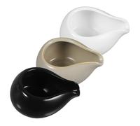 CHICAMPERA 3 pièces Pichet Céramique de Tasses Sauce pour Cuisine pour Sauces Vinaigrettes et Lait Design Élégant et Pratique