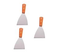 CHICAMPERA 3 pièces Set de Spatules Acier Inoxydable avec Poignée Ustensiles de Cuisine Polyvalents pour Steak Pizza Pancakes et Bbq