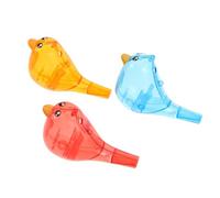 CHICAMPERA 3 Pièces Sifflets à Oiseaux en Plastique pour Bébé et Tout-Petits, Développement des Compétences Orales, Jouets Adaptés pour Bain et Fêtes D'garçon et Filles