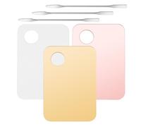 CHICAMPERA 3ensembles Palettes de Mélange Maquillage avec Spatules Palette Cosmétique pour Mélanger Couleurs pour Fond de Teint Contouring et Nail Art et Facile à Nettoyer