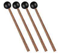 CHICAMPERA 4 Pièces Maillets en Bois Ton Café pour Xylophones et Tambours à Langue, Doux et Confortables, Accessoire de Percussion Polyvalent pour Scène Musicale