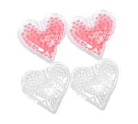CHICAMPERA 4 pièces Pack Gel Réfrigérant Réutilisable Forme de Cœur Poche Froide Polyvalente pour Soins Infirmiers Blessures et Compresses Froides Confortables et Pratiques