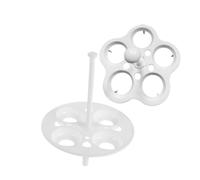 CHICAMPERA 4 pièces Support de Cuisson pour Œufs Vapeur Lot de Rack Plastique à Haute Température pour Orifices de Compatible avec Pots de Santé