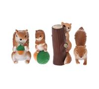 CHICAMPERA 4pièces Porte-clés Mignon Renard Pendentif Décoratif Suspendu à Main Accessoire Marron Ornement Adorable pour Pratique pour Femmes Plusieurs Styles