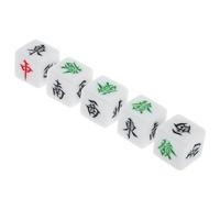 CHICAMPERA 5 pièces Dés Mahjong Direction du Vent Est Sud Ouest Nord Léger pour Jeux de Société et Accessoires de Fête