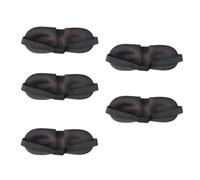 CHICAMPERA 5 Pièces Masque de Sommeil en Tissu de Coton Respirant et Occultant, Cache-yeux Confortable pour Dormir, Maison Voyages