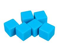 CHICAMPERA 6 Pièces Grand Cube de Dés Blancs Écrits Plastique pour Activités Ludiques et Éducatives pour Bricolage Jeux de Société et Décoration de Salle de Classe