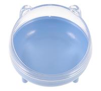 CHICAMPERA Aléatoire Sable Couvercle pour Bain la Plastique en Maison Hamster Couleur Transparent Demi-fermé, Design Fin, Nettoie Naturellement Pelage Petits Animaux
