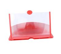 CHICAMPERA Amplificateur Écran Créatif pour Smartphone Support De Téléphone avec Loupe Vidéo Portable Rouge