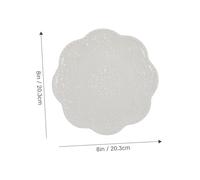 CHICAMPERA Assiette Dessert Céramique Relief Dentelle Assiette pour Steak Pâtes et Service Plateau Repas Réutilisable pour Thé et Buffet Moyen