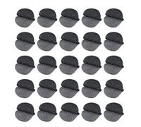 CHICAMPERA Autocollants de Fixation Antidérapants PVC Noir Double Face Lot de 25 pour Tapis et Coussins de Canapé, Usage Intérieur Maison Bureau Hôtel, Adhérence Forte et Stable