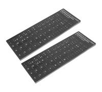 CHICAMPERA Autocollants pour Clavier Blanc en PVC, Lot de 10 Pièces, Adaptés à L'éducation L'apprentissage des Langues, Pratiques pour Clavier Multilingue