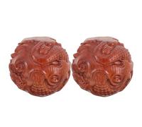 CHICAMPERA Balles de Massage Bois Rondes pour Exercices Manuels et Relaxation des Doigts, Accessoire Portable et Léger pour Seniors et Adultes Style Aléatoire