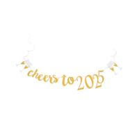 CHICAMPERA Bannière de An Cheers To Décoration Scintillante pour Fête Accessoire Photo Arrière Plan pour Célébrations Intérieures et Extérieures