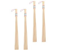 CHICAMPERA Bâton de Massage Guasha en Bambou Lot de 4 pour Dos et Jambes, Outil Portable pour Relaxation Musculaire à Domicile, Bureau et Voyages, Résistant et Solide